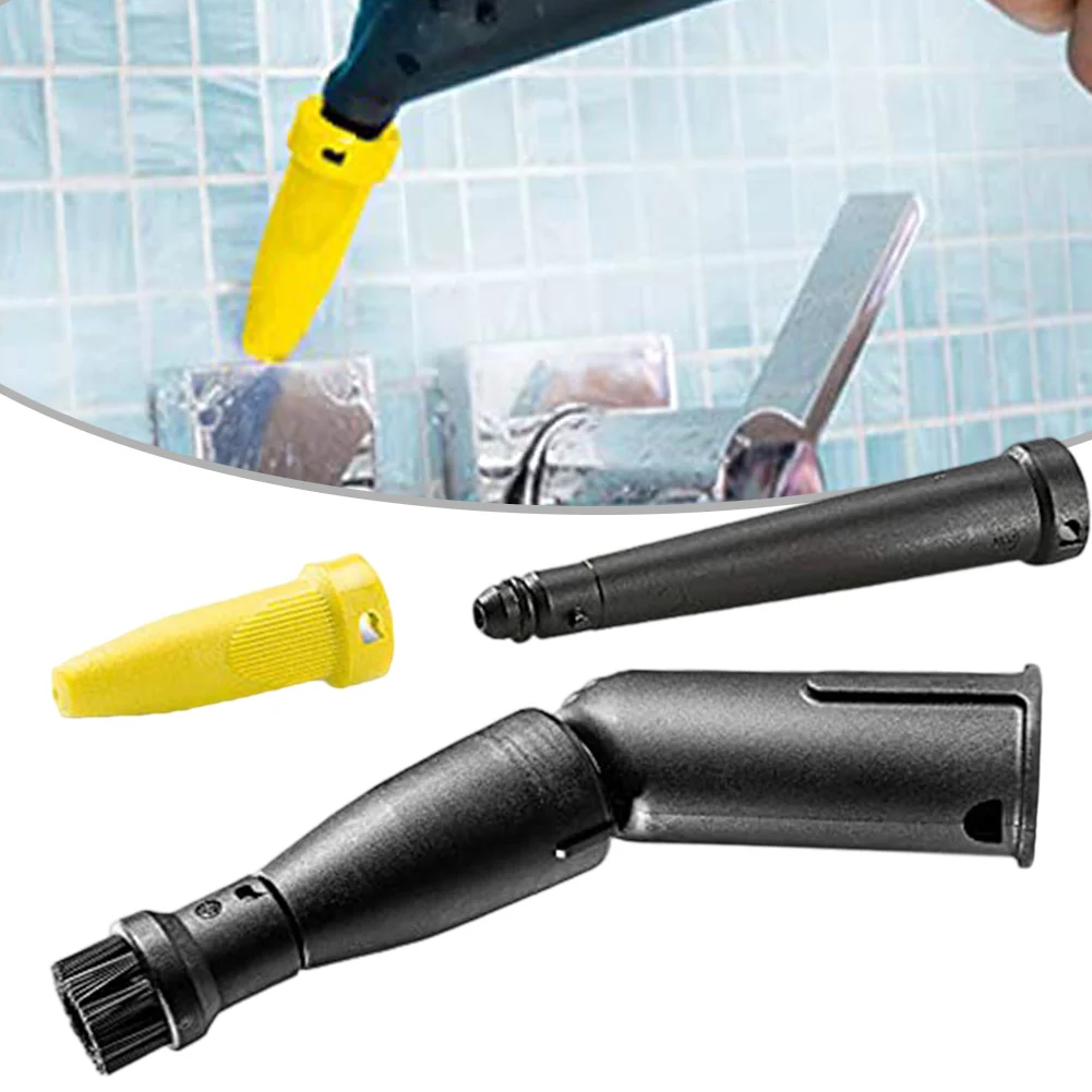 Para limpiadores a vapor Karcher SC1-SC7, reemplaza la pieza 2.863-159.0 con un juego de cepillo turbo para ventanas y boquilla de potencia.