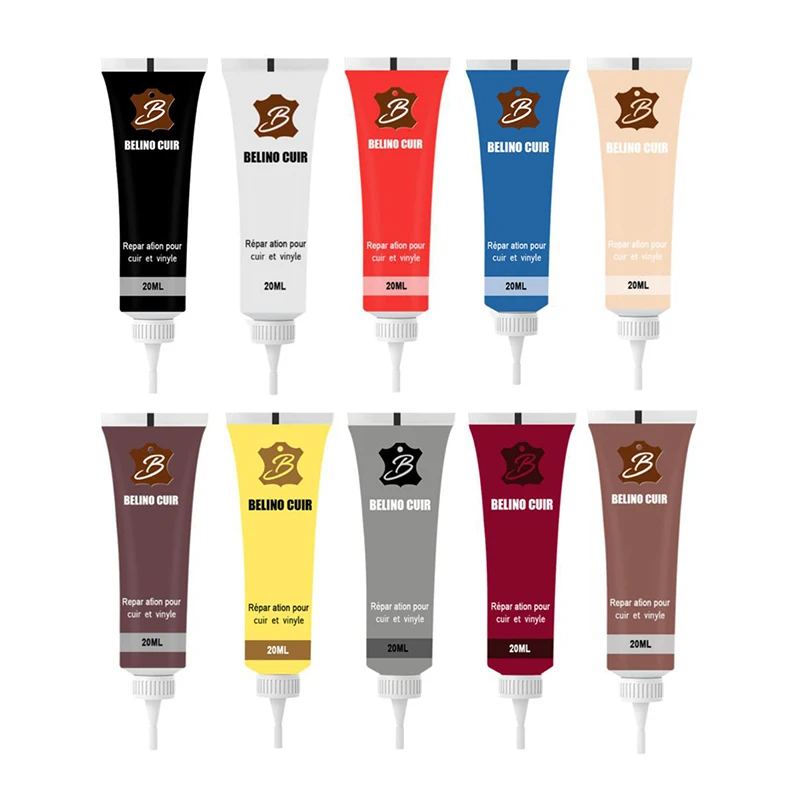 20ml Car Colorful Refurbishing Cream Repair Paste Leather Scratches Repair Gel Crack Seat Leather Auto Repairing Accessories