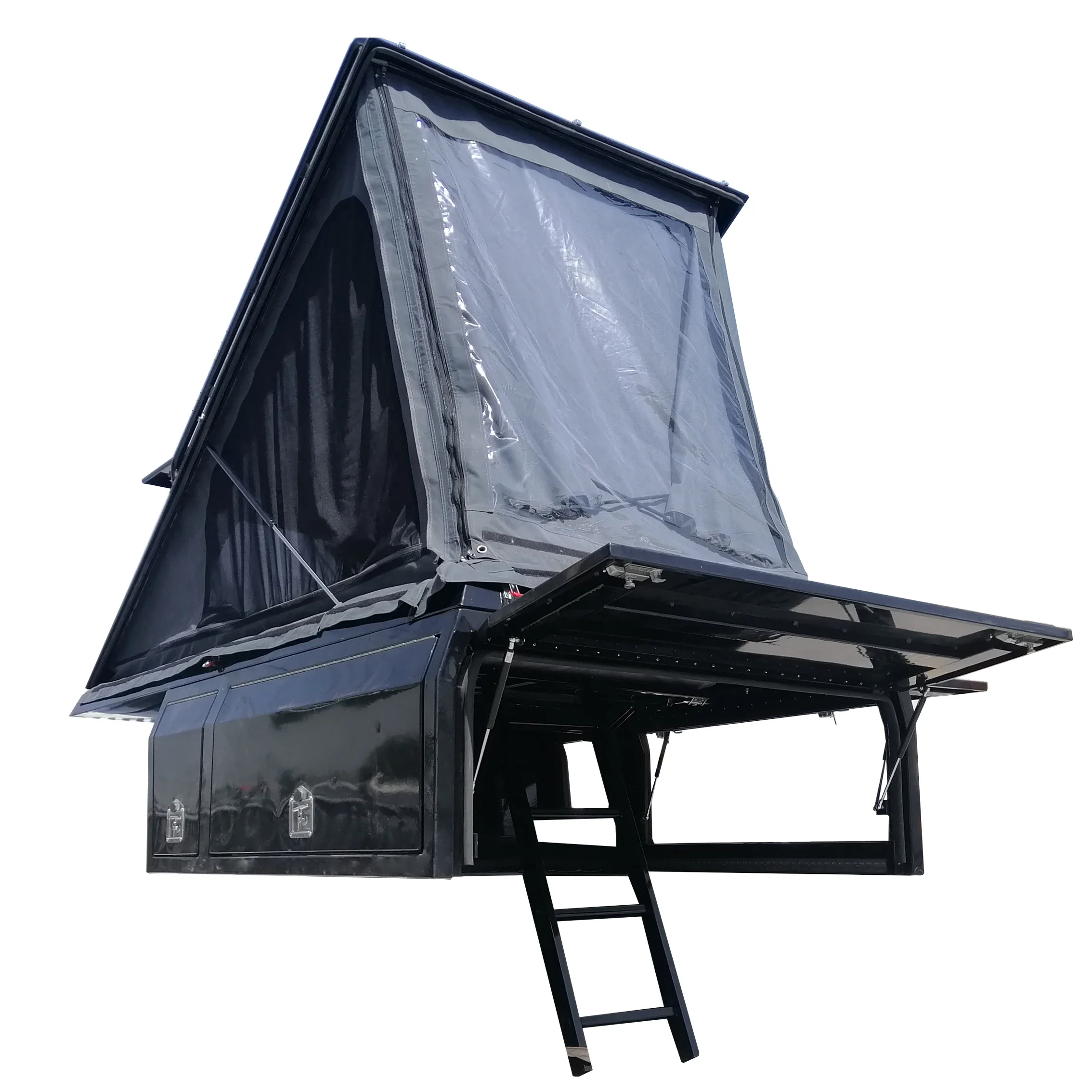 Truck Camper Ute Canopy Pick Up Truck Bed Cover Custom-built Lightweight Pop-up Aluminum Aluminum Power Coating Hard Tri Folding