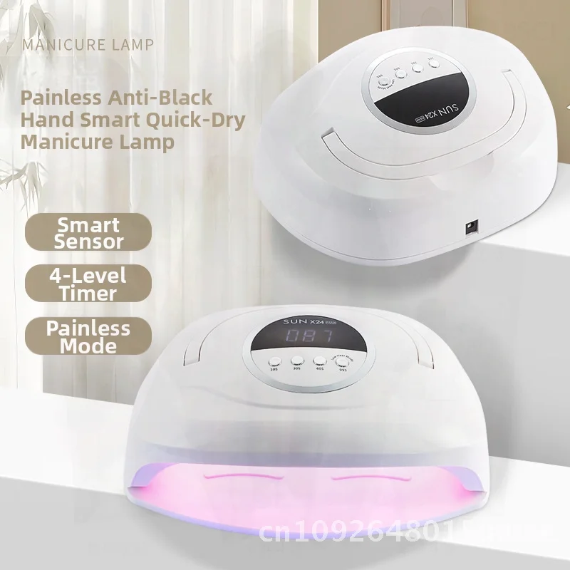 320W krachtige nail art fototherapielamp sneldrogende dubbele lichtbron automatische inductie voor handen wit licht niet-zwart