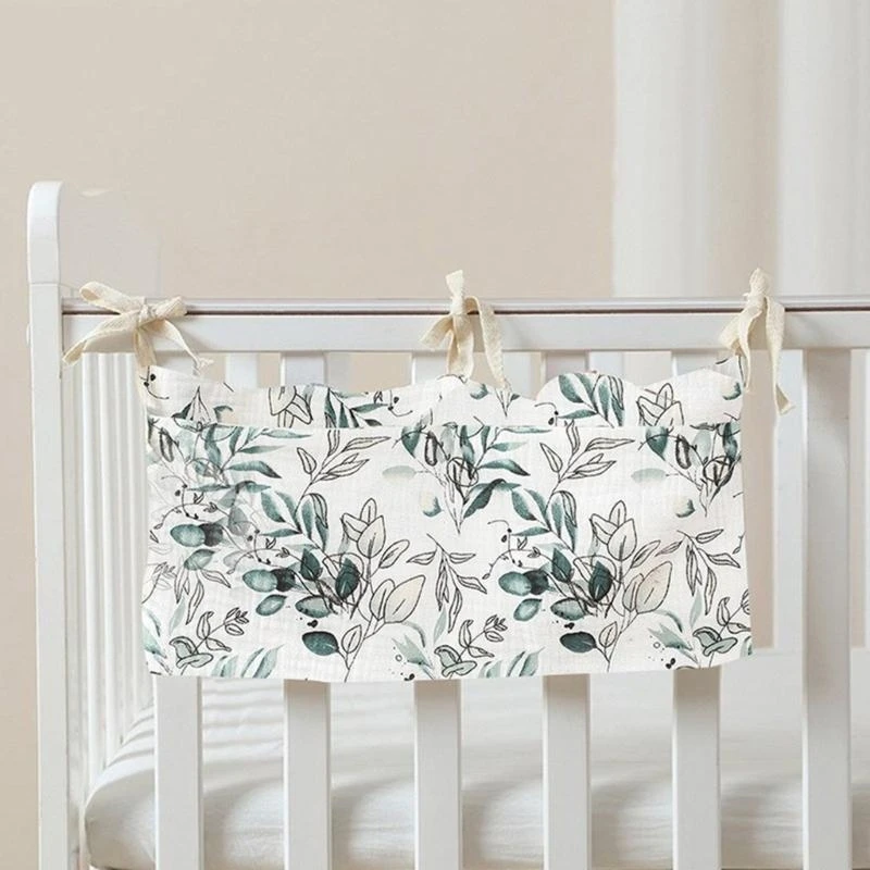 M76C حقيبة الحضانة الأساسية المعلقة سرير حقيبة التخزين سرير الرضع معلقة جيب حقيبة التخزين حقيبة محمولة لمستلزمات الطفل #2