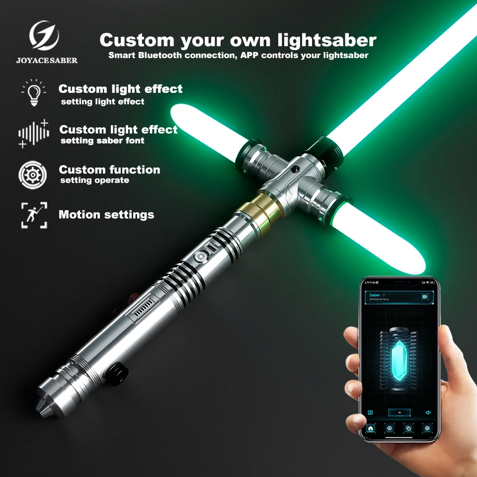 

cross Lightsaber Beskar Neopixel Laser Sword Jedi Amban Light Saber Metal Handle Cosplay Luminous Dueling Xenopixel Sabers Toys