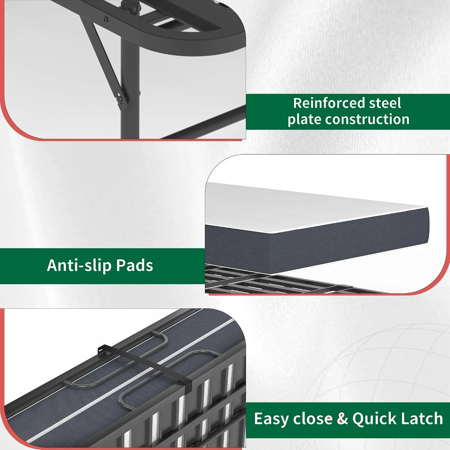 Folding Bed with Mattress for Adult,Portable Roll Away Bed | 4.7