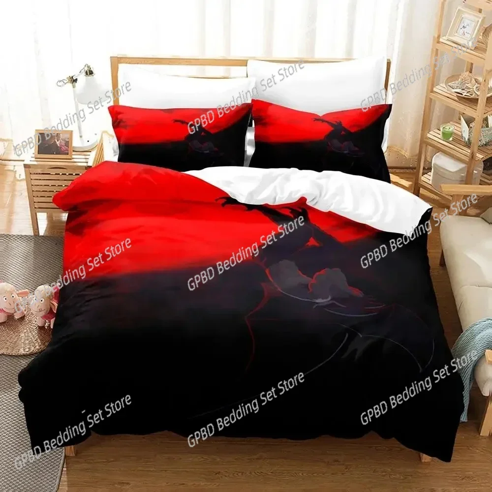Juego de cama de Anime Devilman Crybaby, estampado 3D, adecuado para dormitorio, funda nórdica con fundas de almohada, textiles para el hogar para niños
