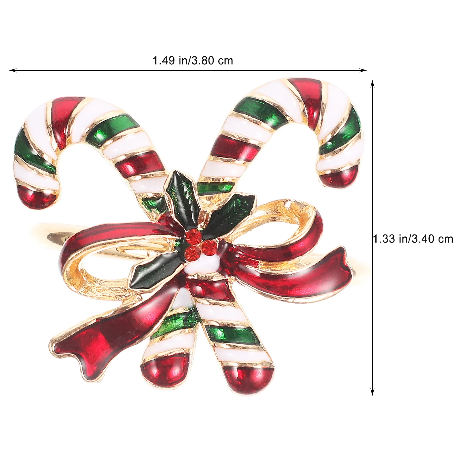 

4Pcs Christmas Napkin Rings Elegant Durable Decorative Buckles for Xmas Party Festive Table Dinner Decorations