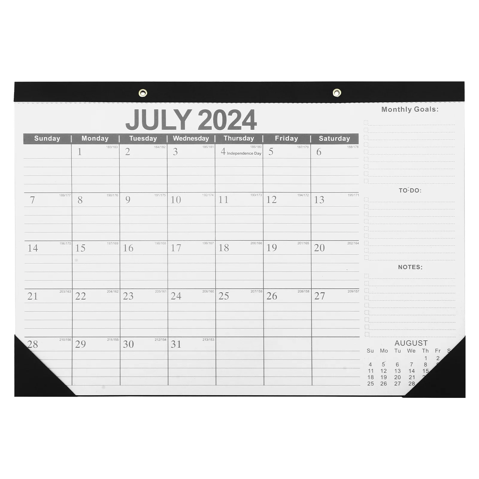 English Monthly Calendar Simple Desk Calendar American Holiday Calendar Home Calendar Decor 2024 wall calendar