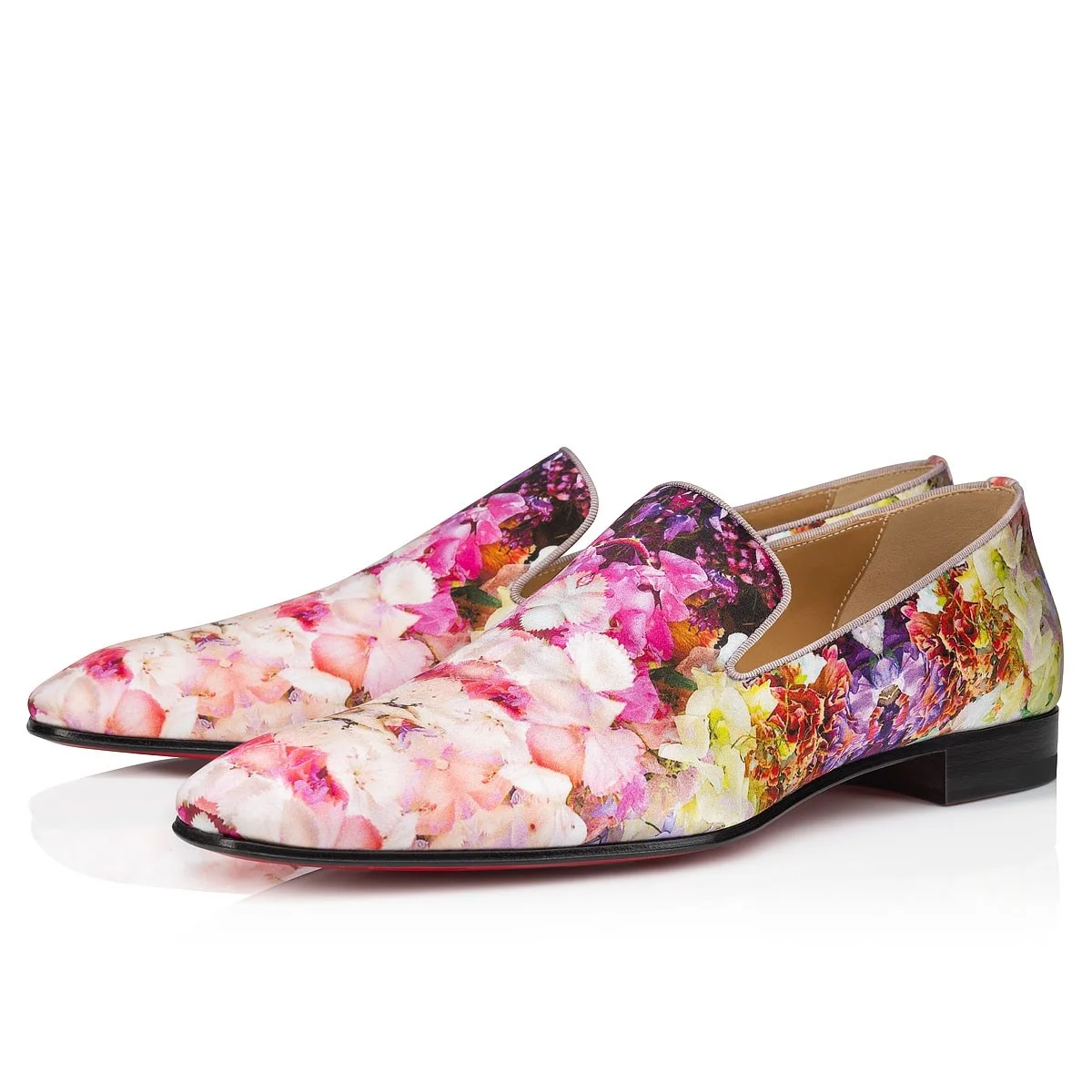 Loafers Colorful Printed Pattern Leather Men's Single Shoes Small Square Toe Slip On Chaussures 39-50 Large Size Chunky Low Heel