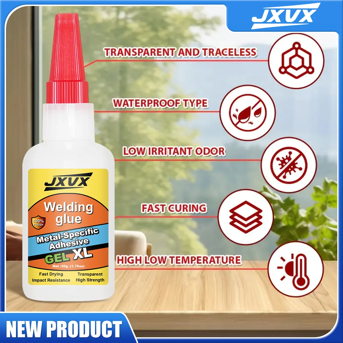 JXVX 20/35/50g غراء زيتي عالي المقاومة للحام، غراء فائق عالمي، غراء فوري قوي للراتنج والسيراميك والمعدن والزجاج، غراء فائق للاستخدام العام #5