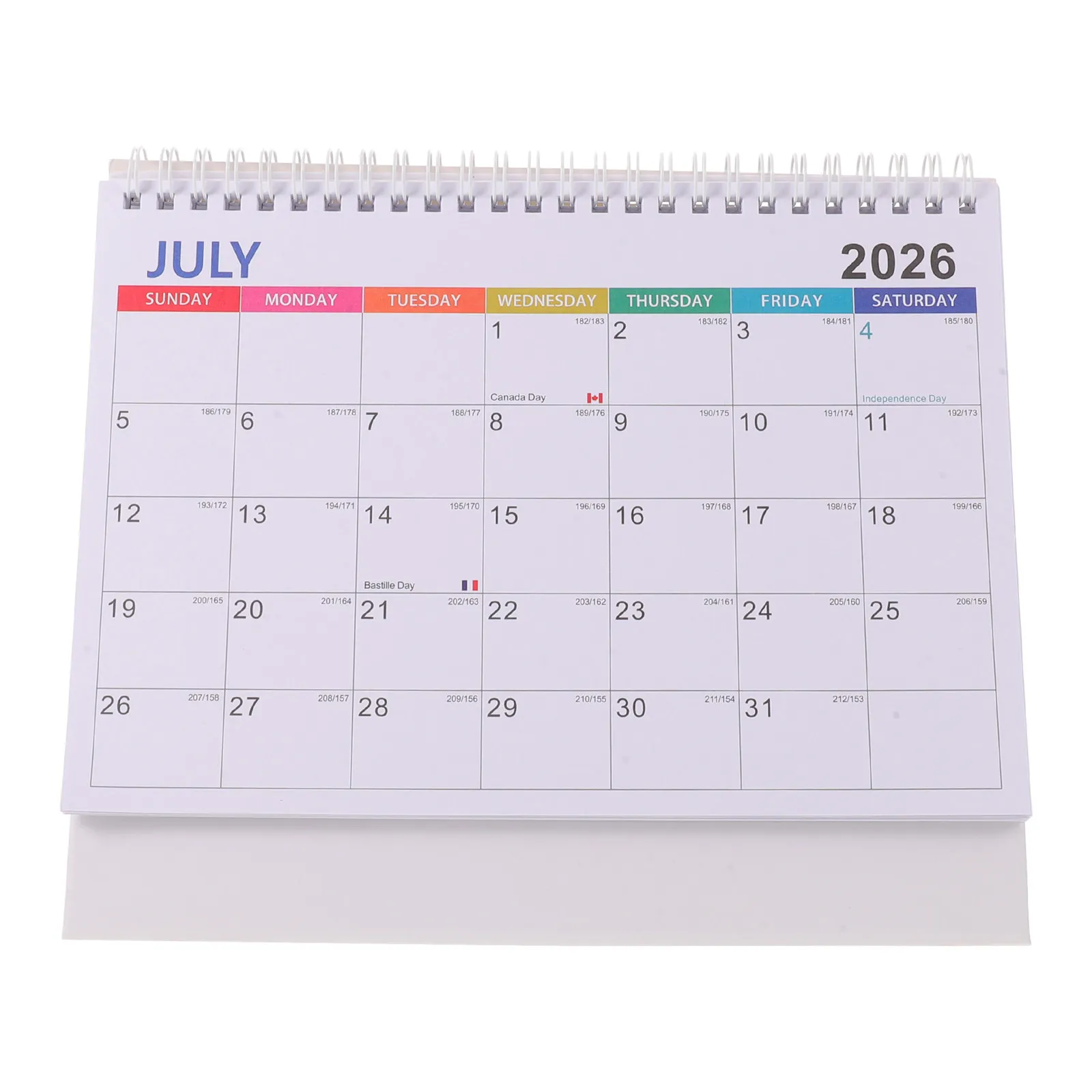 Desk Calendar 2026-2027 Monthly Daily Planner Spiral Coil Standing Desktop Calendar for Office Workspace Organizer Note Section