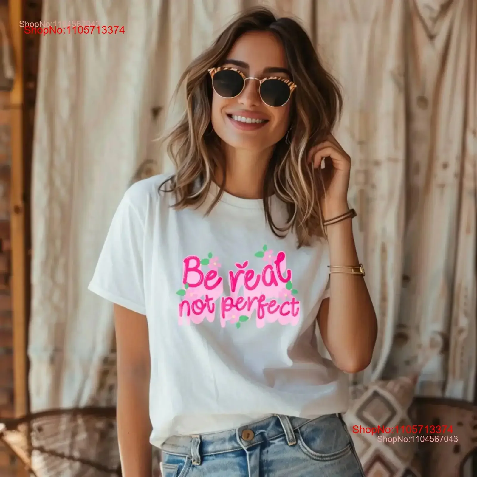 Be real not perfect Inspirational T Shirt SweaT Good Vibe Motivation vintage Washed Stretched Breathable fashion Soft