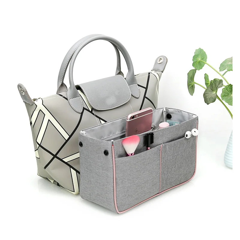 Tinberon Make-Up Tas Oxford Doek Tas Organizer Invoegen Cosmetische Tas Open Desktop Opslag Multifunctionele Handtassen Binnentas