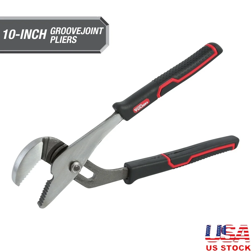 

10-дюймовые плоскогубцы с канавкой, сверхмощные регулируемые губки, эргономичная ручка, удобная ручка, устойчивые к ржавчине, прочные стальные инструменты