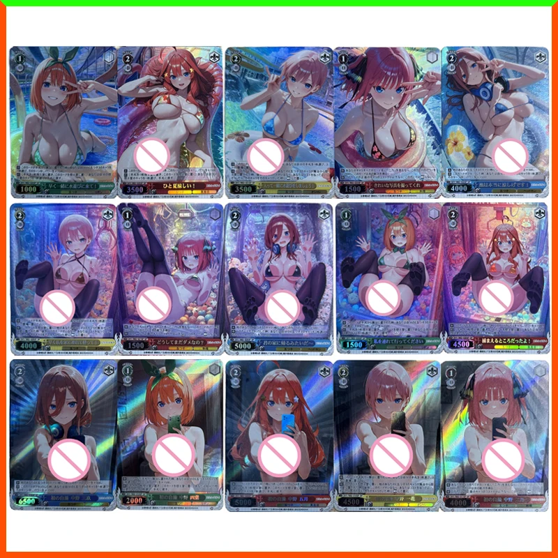 

Anime Weiss Schwarz DIY ACG Toy for boy Nakano Ichika Nino Miku Yotsuba Itsuki Game Folding Light Collectible Card Birthday Gift