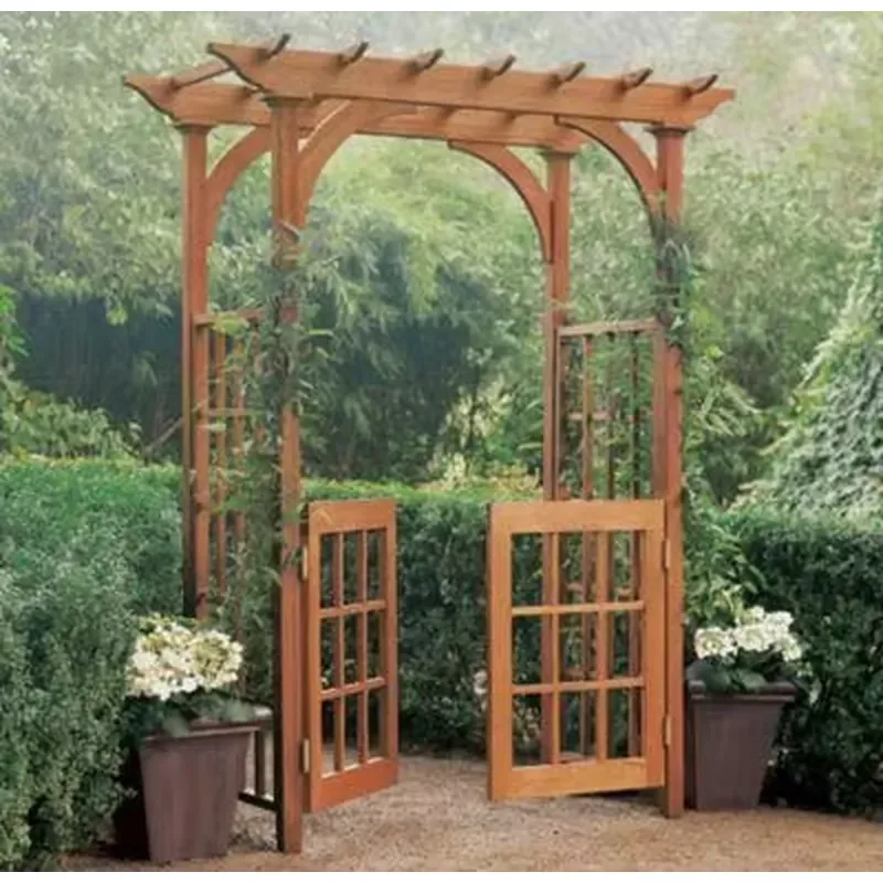 Wooden Arch Wedding Decoration Outdoor Garden Trellis Arches Arbours Arbor Gate Eco-Friendly FSC Certified Customized Color