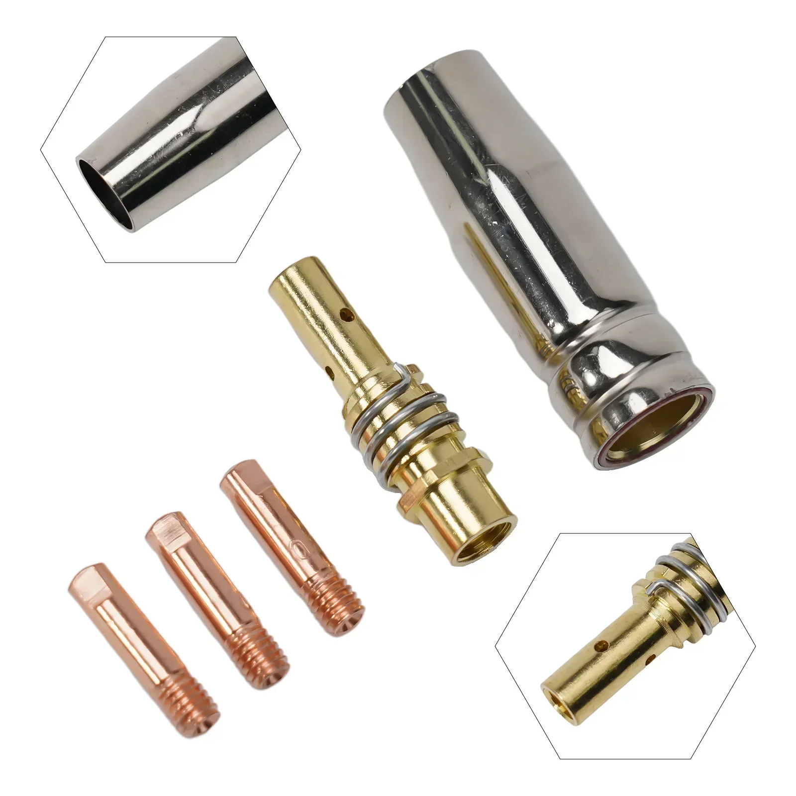 Consumables Kit Welding Nozzle Contact Tip MIG Welding Accessories Spare Parts Tip Holder 0.6/0.8/0.9/1.0/1.2mm