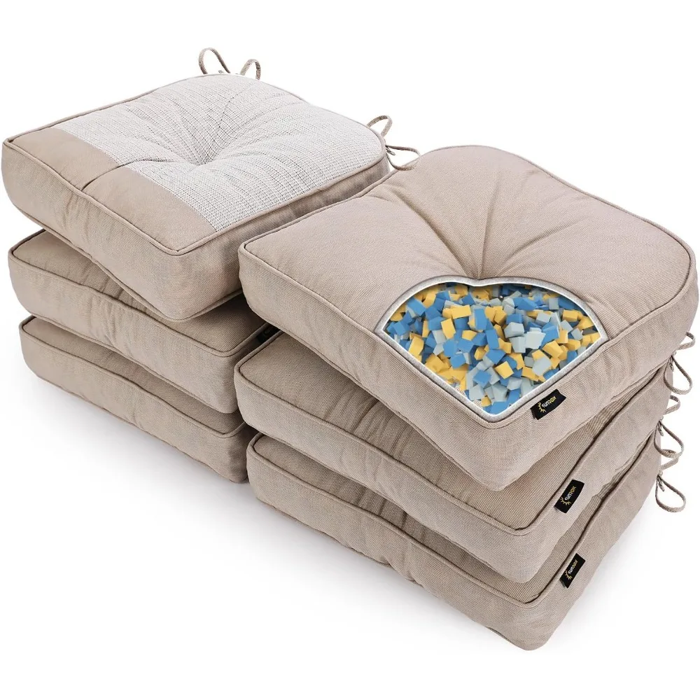 

Подушка для стула из пены с эффектом памяти для столовой — нескользящая, поддержка хвостовой кости, устойчивая к пятнам, плюш и утолщенная