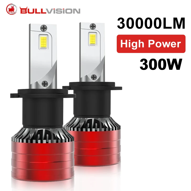 

Bullvision High Power CSP H4 H7 LED 300W 30000LM H1 H8 H9 H11 Car LED Light Bulb 9005 HB3 9006 HB4 9012 HIR2 Auto Fog Lamp 6000K