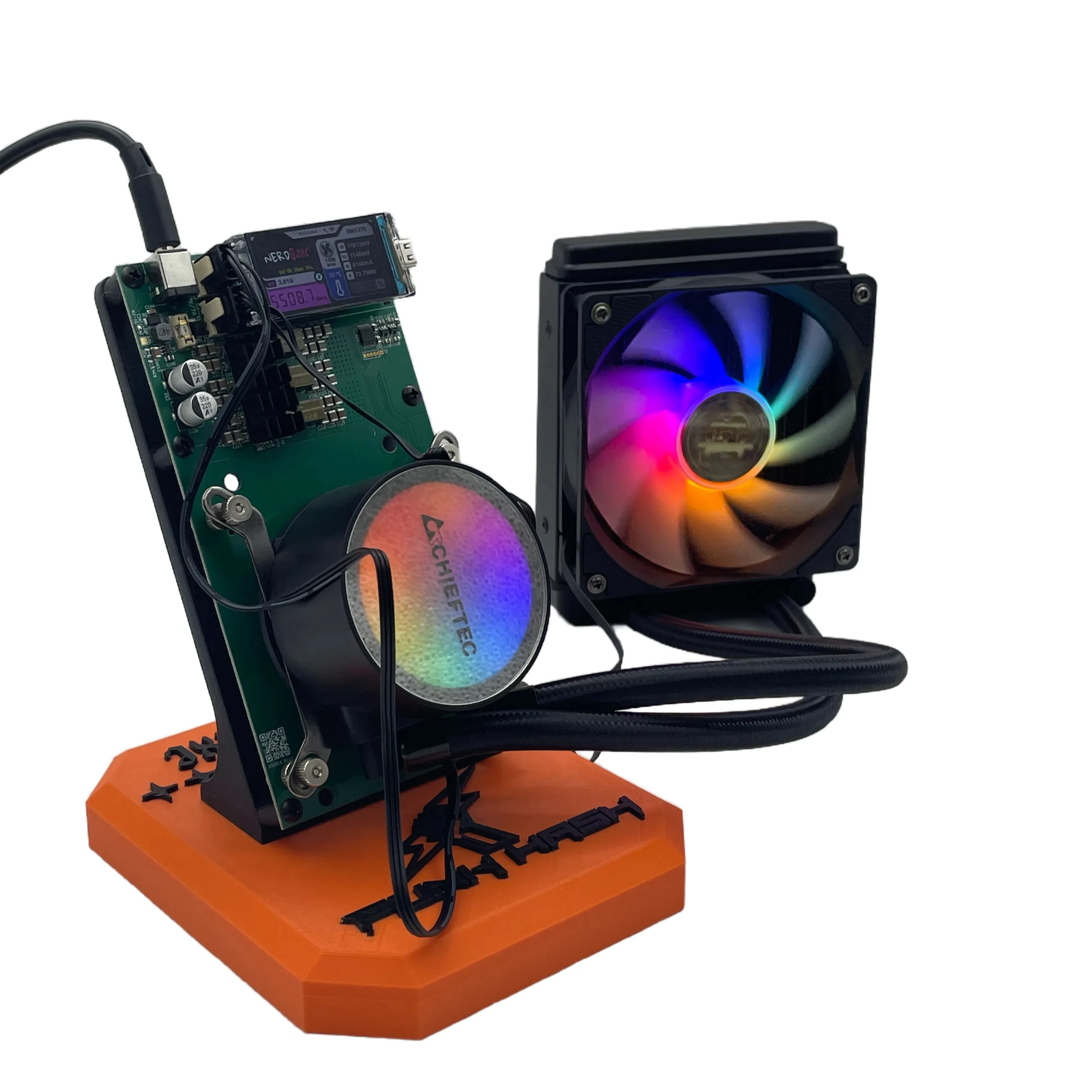 

Hydro Cooling Bitaxe NerdQaxe++ ASIC Miner – 4.8TH/s NerdQAxe+ + Water Cooling With All kinds of Plug NerdQAxe