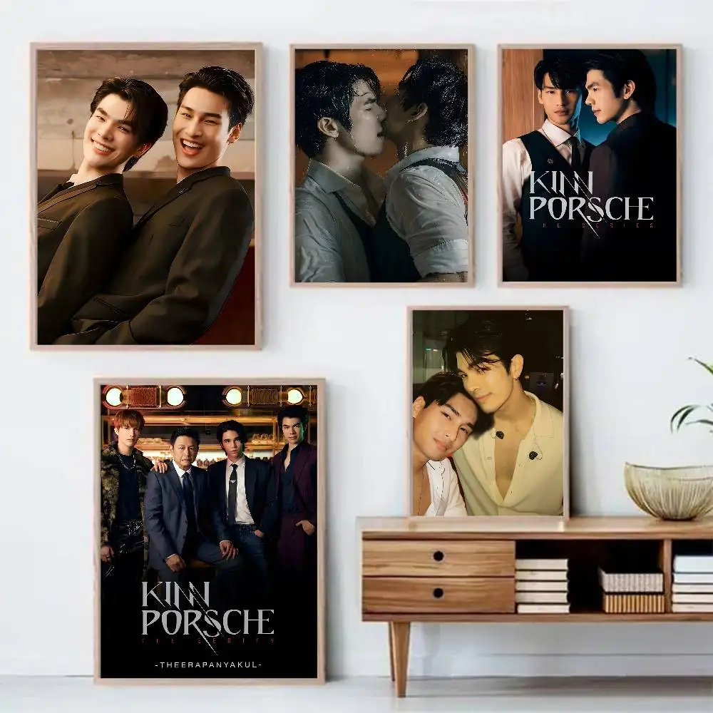 برنامج تلفزيوني K-KinnPorsche The Series ملصق لوحة فنية مع مطبوعات هدية تزيين غرفة النوم وغرفة المعيشة