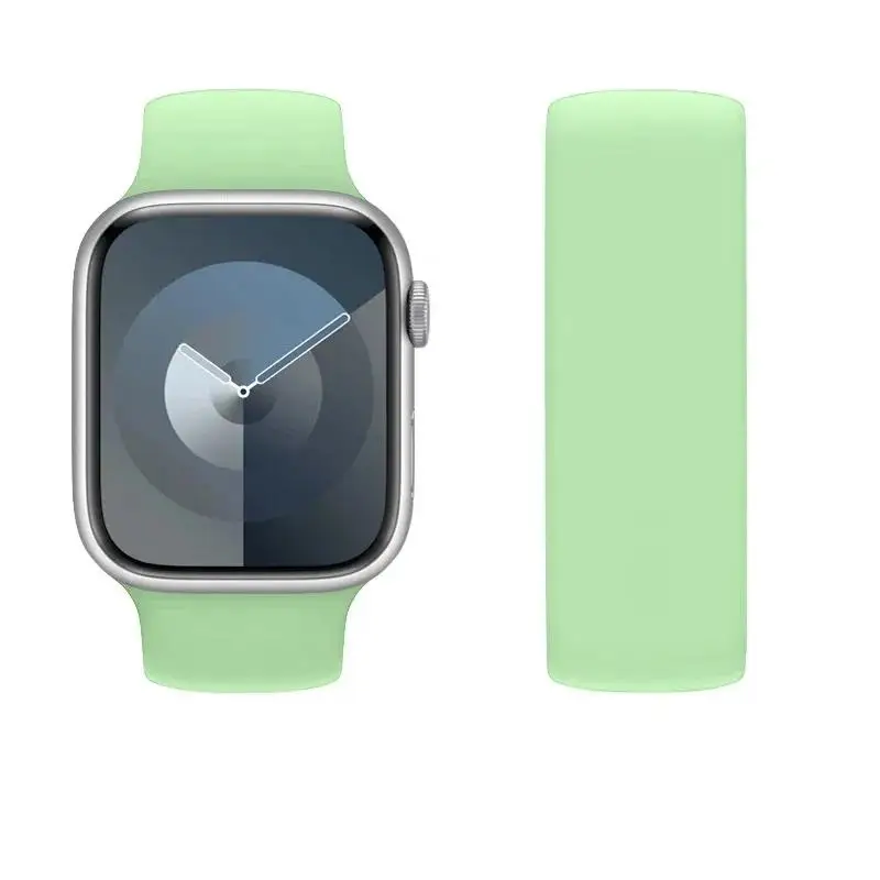 Solo loop for Apple Watch Band 44mm 45mm 46mm 49mm 41 42mm Silicone bracelet correa iwatch series 10 9 6 5 4 7 8 SE Ultra2 Strap image 5
