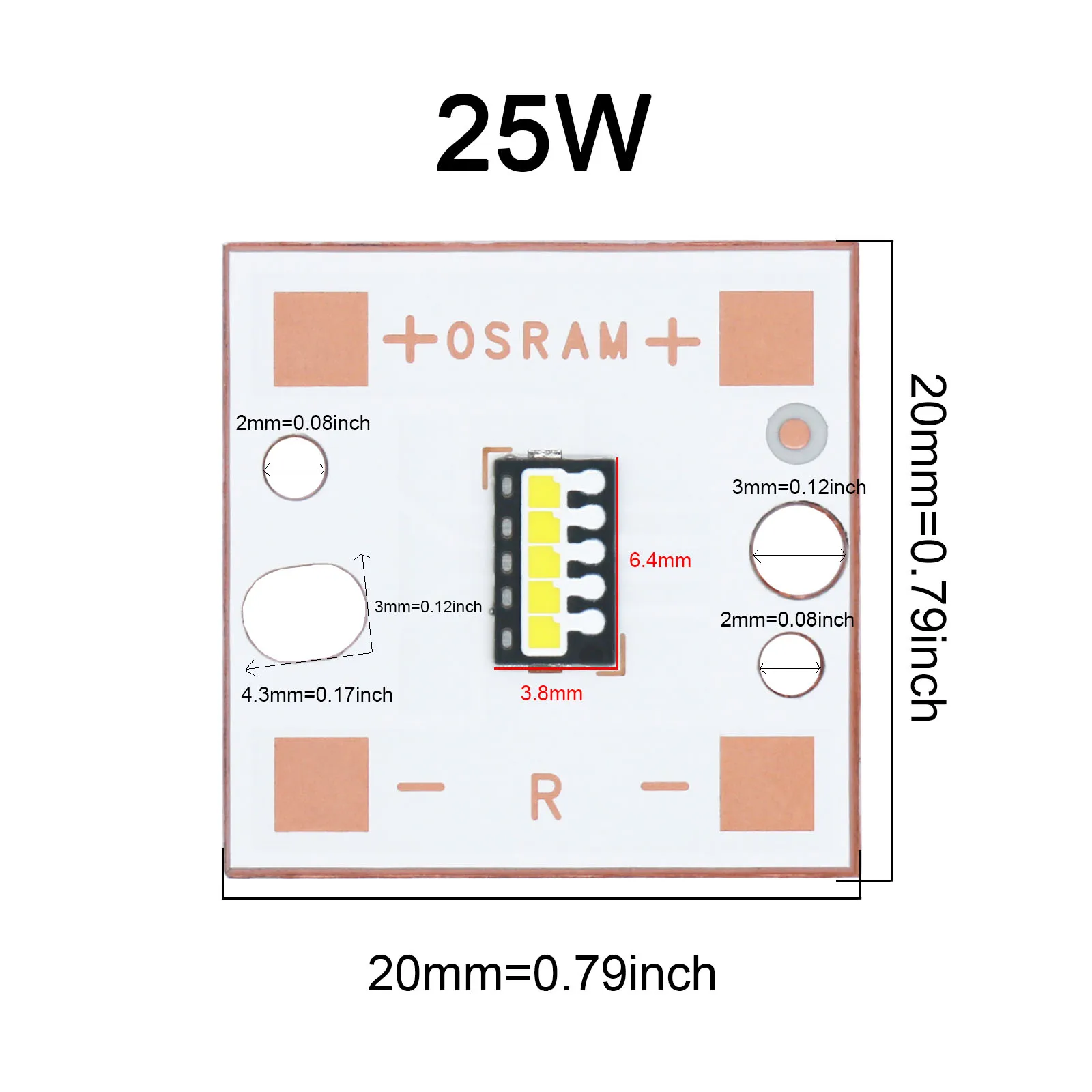 High Power 15W 20W 25W 9V 12V 15V LED COB Lamp Beads Chip SMD PCB Copper Substrate Car Accessories For Automotive Headlights DIY