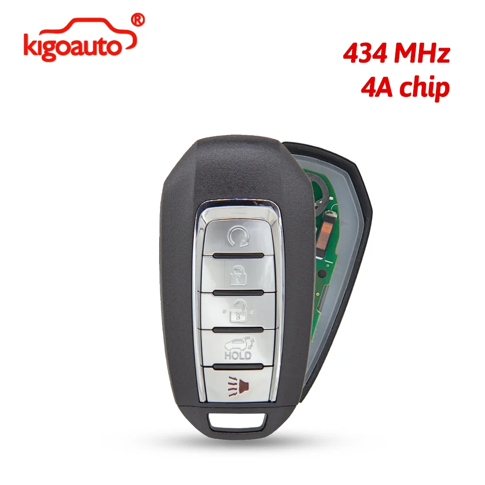 kigoauto S180144719 FCC KR5TXN4 smart key 434mhz 4A chip 5 button Start/Hatch for Infiniti QX60 2022 PN: 285E3-6SA7B