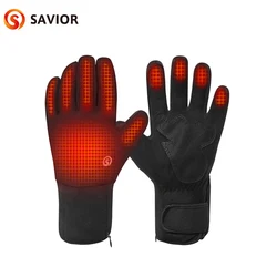 Savior Heat Heated Skiing Gloves Electric For Men Women Rechargeable Battery Waterproof Hand Warmer Winter Cycling Riding