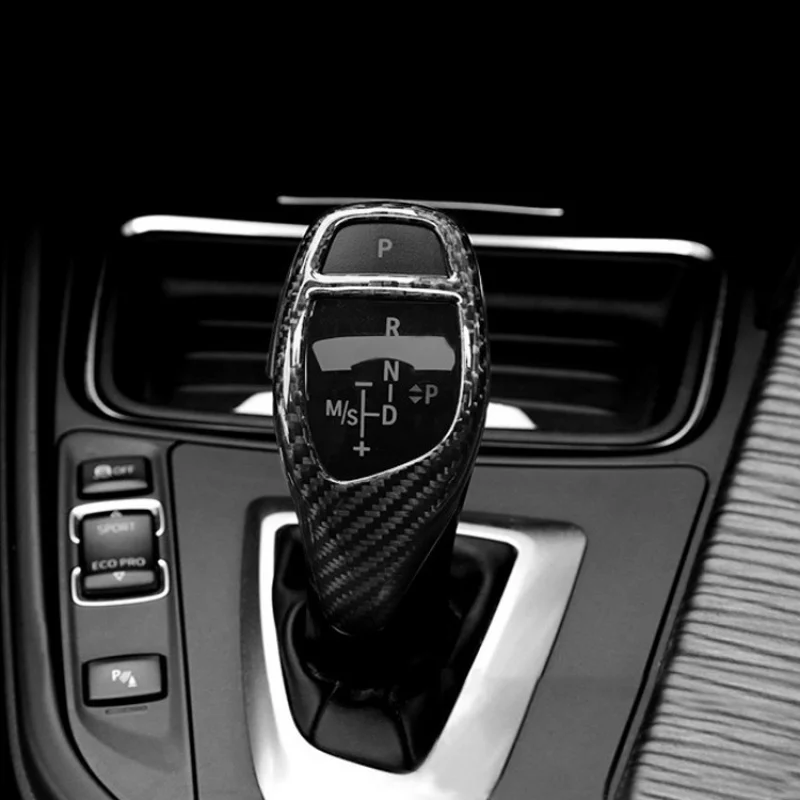 

For BMW F10 F20 F30 X5 X6 High-Spec Models Real Carbon Fiber Gear Shift Knob Protector Car Interior Trim