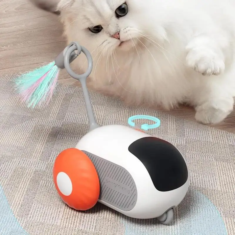 Remote Control Interactive Cat Car Toy USB Charging Chasing Automatic Self-moving Remote Smart Control Car Interactive Pet Toy