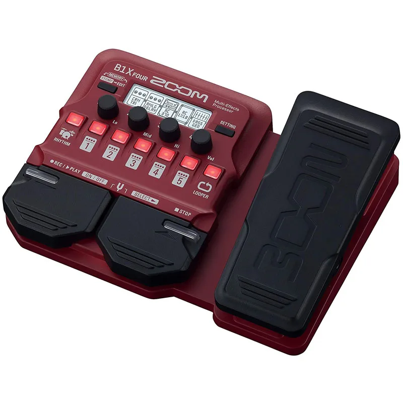 ZOOM B1X FOUR Bass Multi-Effects Processor with Expression Pedal, 70+ Built-in Effects, Amp Modeling, Looper, Rhythm Section view 2