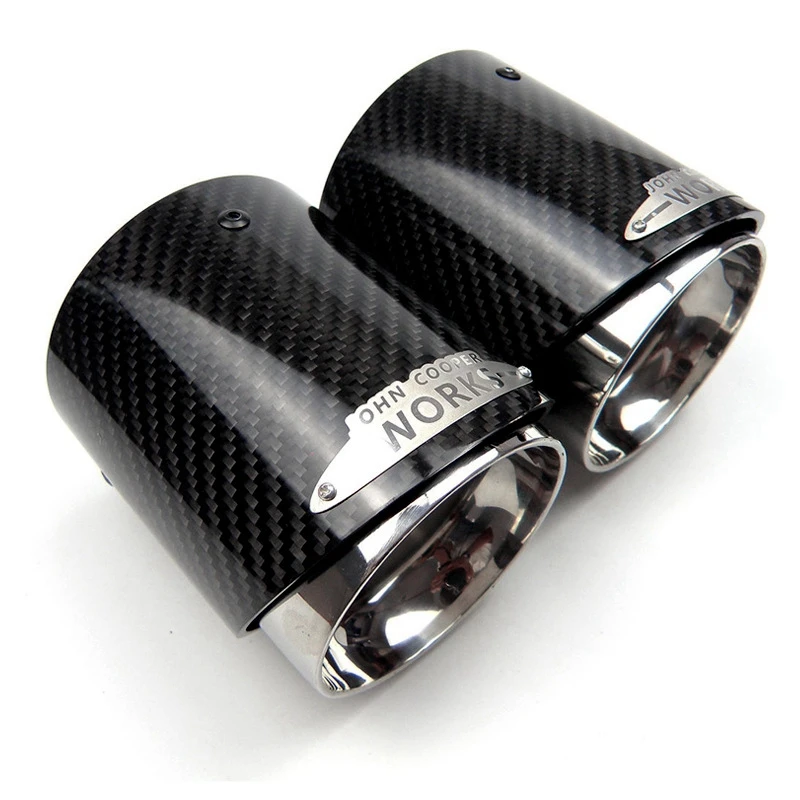 1PCS for MINI Cooper S R55 R56 R57 R58 R59 R60 R61 F54 F56 F57 F60 Carbon Fiber Escape Car Exhaust Muffler Tips Tail Silencer