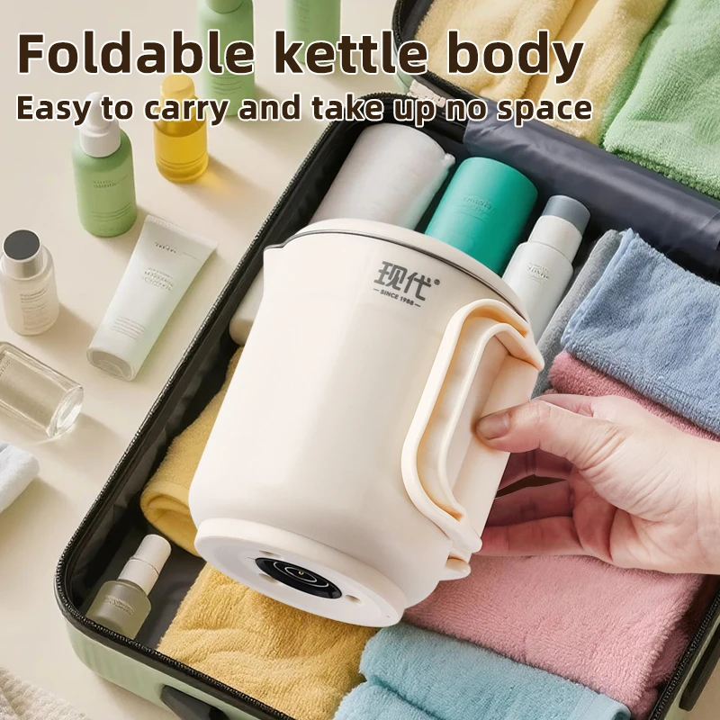 Factory direct multi-functional rice cooker 2 in 1 304 stainless steel foldable travel electric kettle boiling water