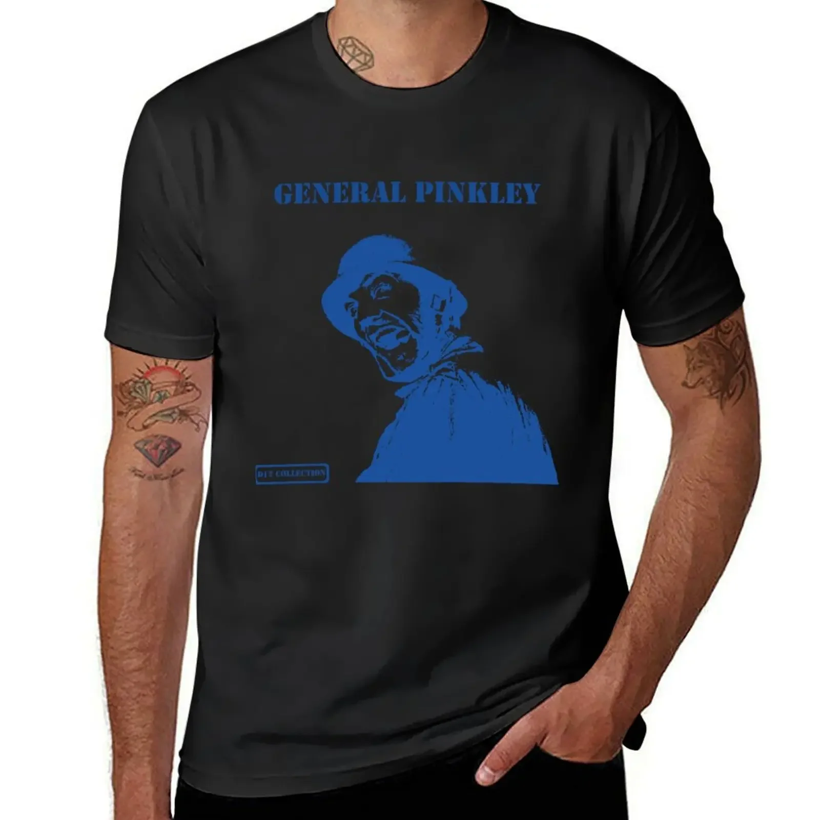 

General Pinkley T-Shirt blue archive custom t shirt vintage mens plain t shirts