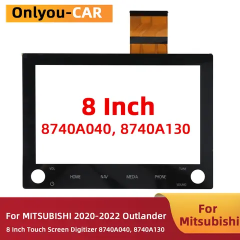 8 inch Touch Screen Digitizer with NAV for Mitsubishi Outlander 2019-2022 Radio 8740A040 8740A130