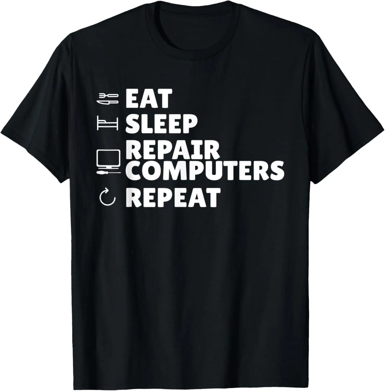 تكنولوجيا المعلومات - تي شيرت مضحك لإصلاح الكمبيوتر الشخصي #1