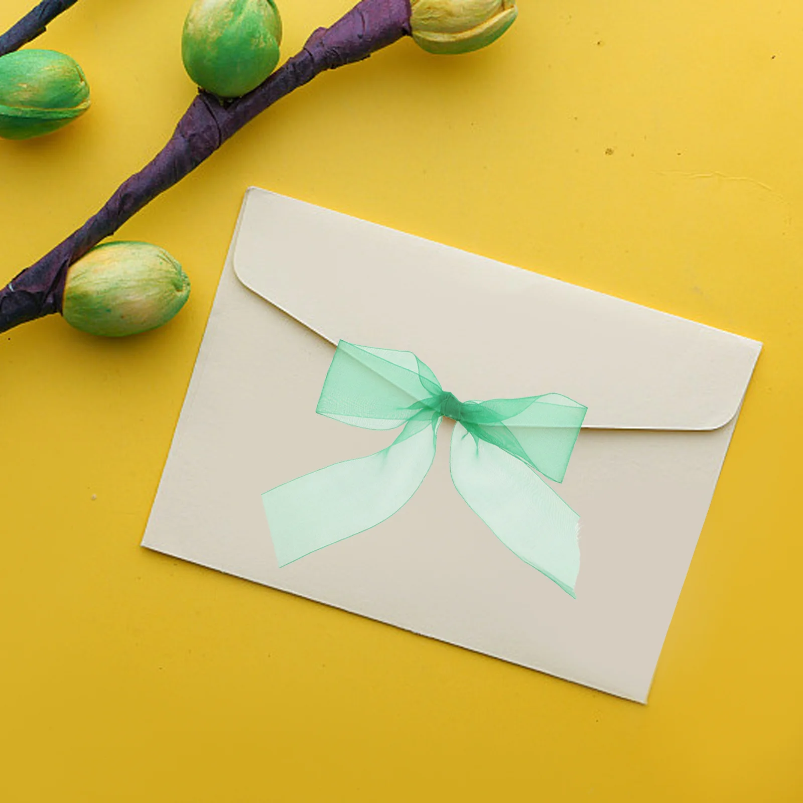 

4pcs 4 Rolls Colorful Chiffon Ribbon Sheer Organza Diy Gift Wrapping Decoration For Wedding Bouquet Wine Bottle Packaging Craft