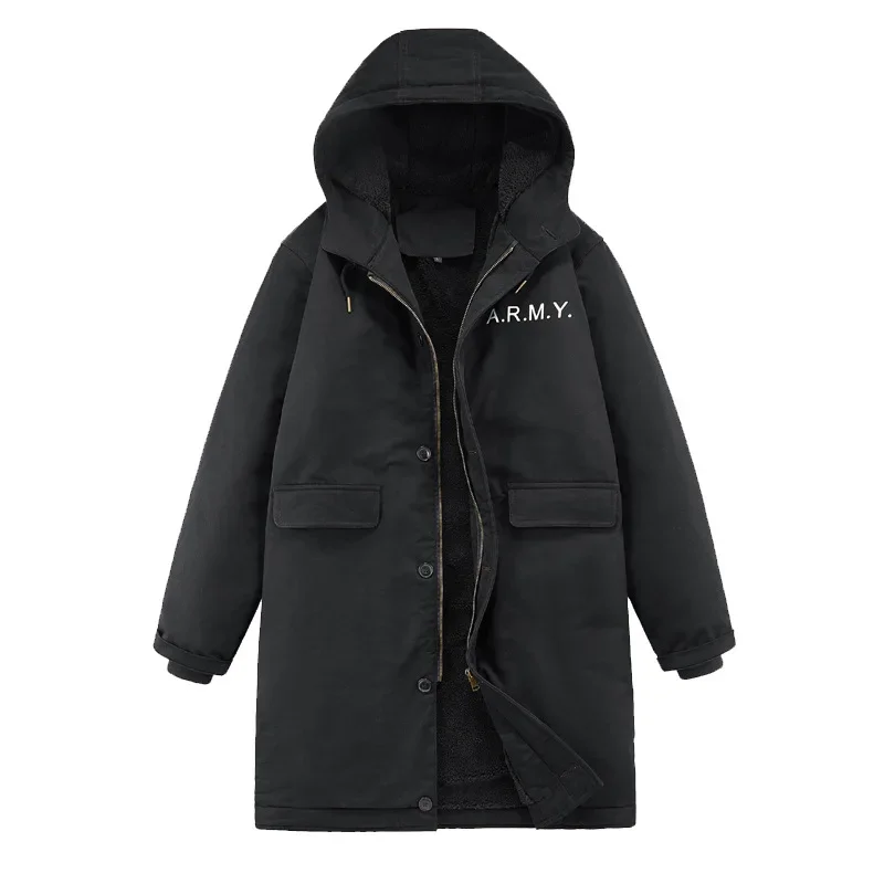 

Новые модные мужские длинные куртки с капюшоном и меховым воротником, флисовые пуховики, теплые парки, качественные мужские повседневные пальто на открытом воздухе 6XL