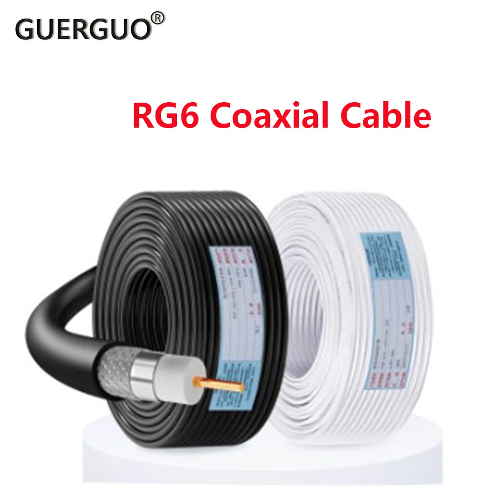 HD RG6 Satellite TV Coaxial Cable Video Cable Home Digital Satellite TV Encryption Double Shielded RF Cable