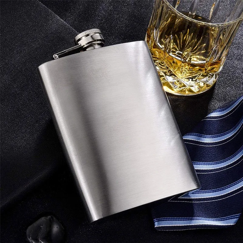 Portable Stainless Steel Hip Flask, Wine Bottle, Whisky Pot, Alcohol Container, Pocket, Leakproof Wine Bottle, Screw Cap