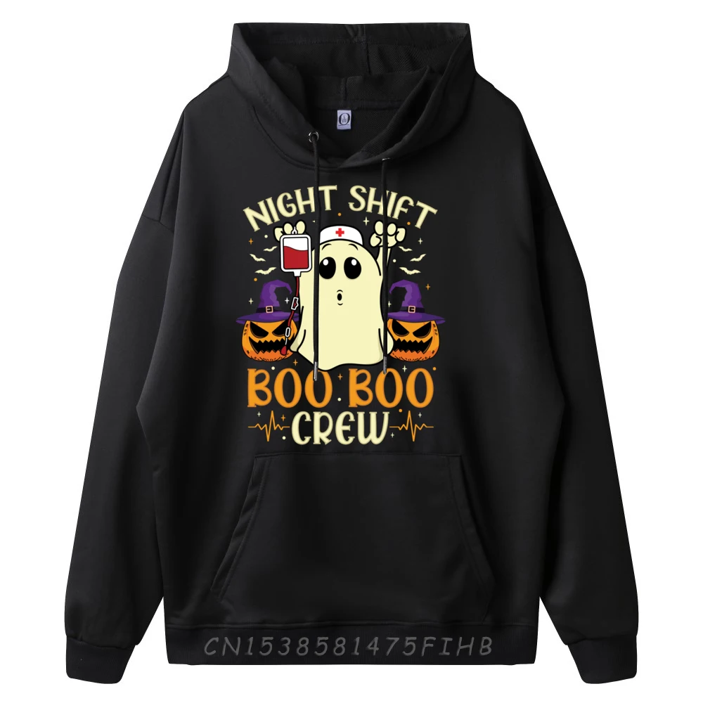 Night Shift Boo Boo Crew Ghost Rn Cn Icu Er Halloween Nurse Brand Hoodie Autumn Hoodie Homme Outdoor