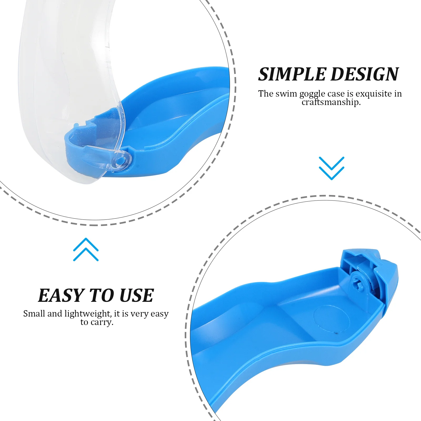 

Swim Goggle Case Heavy Duty Plastic Goggle Storage Box Scratch Resistant Lightweight for Swimming Goggles Organizer