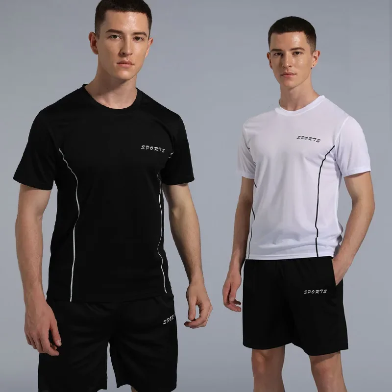 Conjunto de camiseta de bádminton y pantalones cortos para hombre, conjunto de tenis de mesa, ropa de ping pong, trajes deportivos para correr