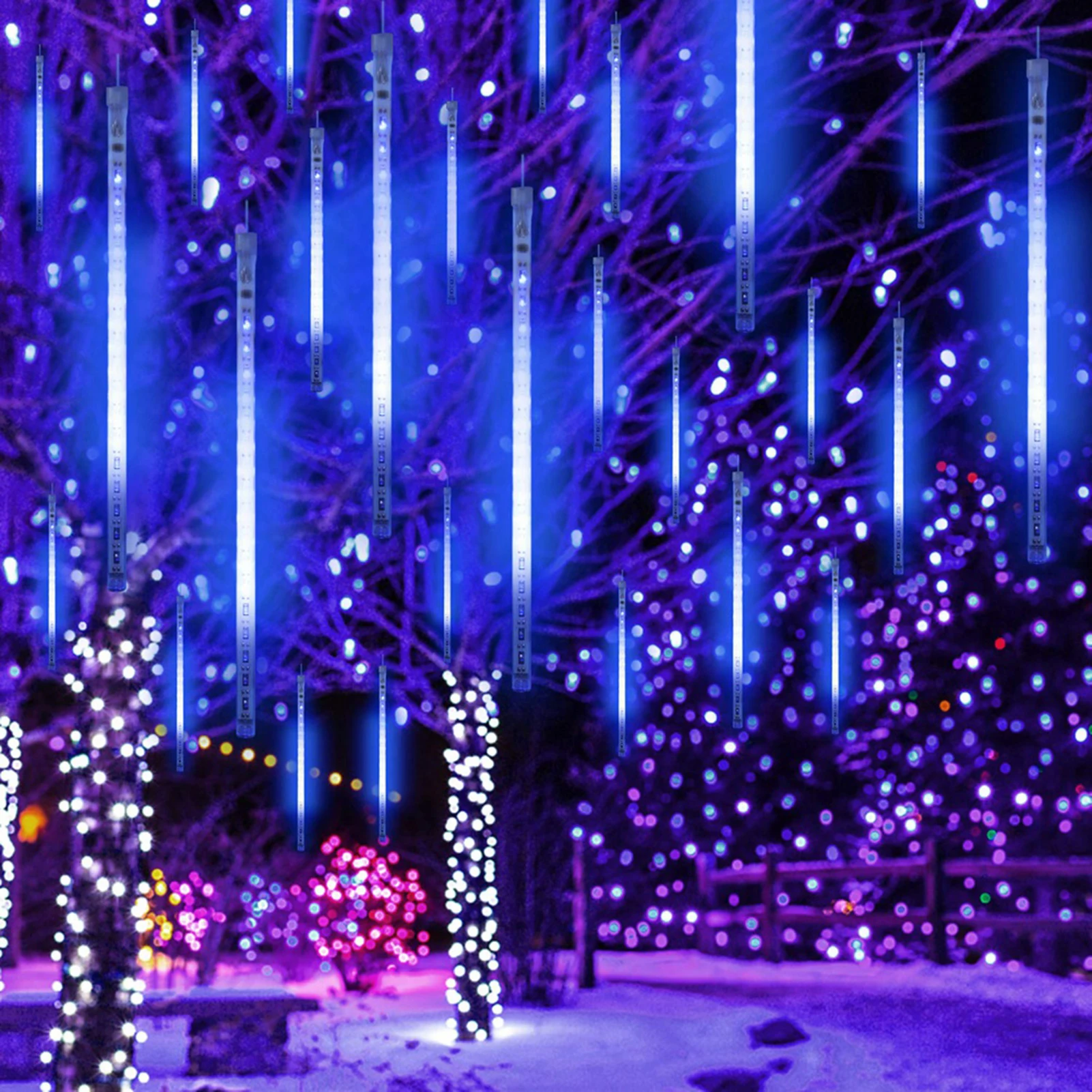 

Set 30cm Meteor Rain Tube Lights 192 LED Bright Falling String Lamps Decor Decor Lights Meteor Rain Tube Lights Tube Lights