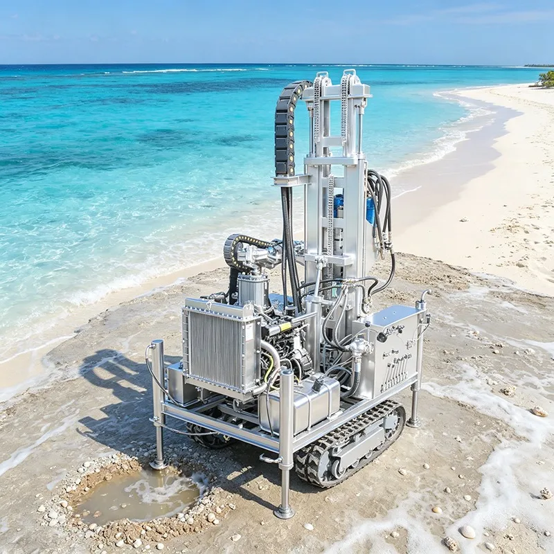 Crawler Mounted Pneumatic Water Well Rig 200m Rotary Air Borehole Machine For Foundation Support And Soil Improvement Job