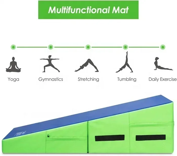Gorąco sprzedający się sprzęt do ćwiczeń gimnastycznych dla dzieci Mata do upadków Składana mata do ćwiczeń gimnastycznych Przechylana mata klinowa