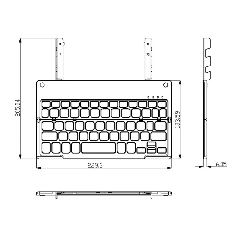 Mini teclado plegable con soporte para teléfono, tableros plegables con conexión Bluetooth, giratorio para teléfono, portátil y tableta