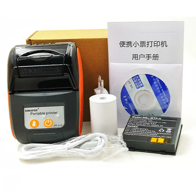 

Hot Sale 2inch Mini Thermal Printer 58mm Blue tooth Android IOS Support ESC/POS PT210 Thermal Printer for Business