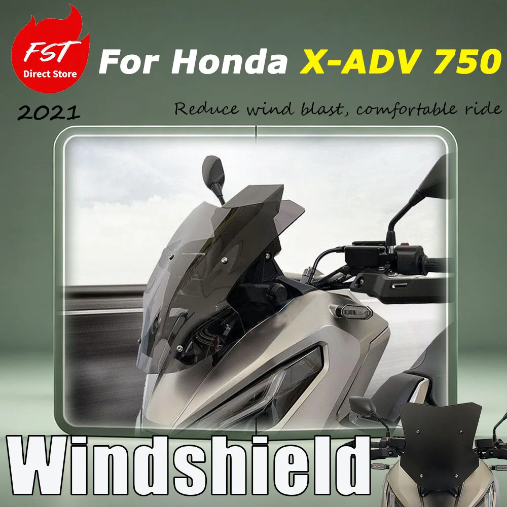 For Honda X-ADV 750 21st model special modification accessory - raised windshield glass front panel Taller windscreen