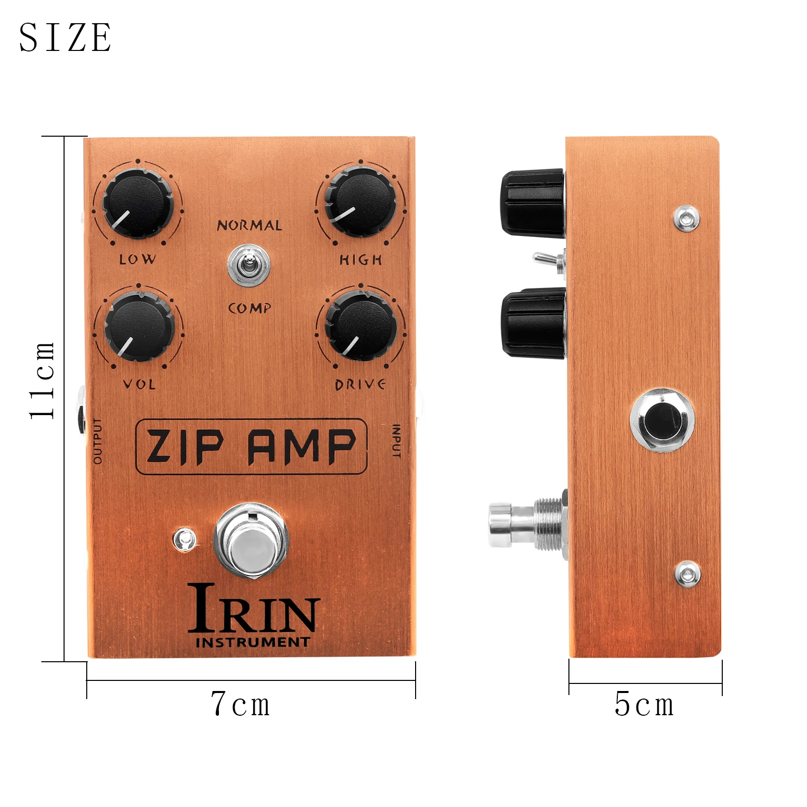 IRIN AN-39 ZIP AMP ضغط قوي سق لهجة تأثيرات الجيتار دواسة مع COMP تبديل التبديل لتأثير الغيتار الكهربائي