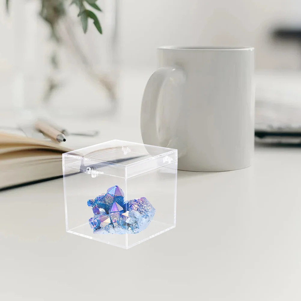 

4 Pcs Storage Crate Display Box Square Container Organizer Containers Boxes Case